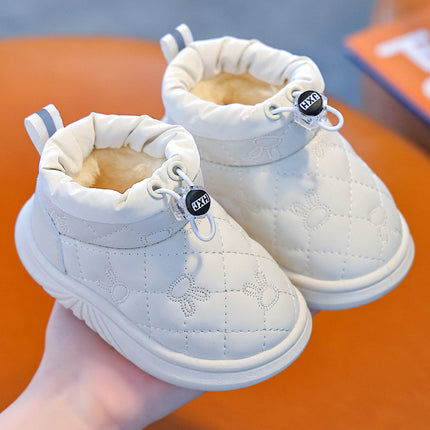 Winter Kidsren's Cotton Slippers Bag with Boys Indoor Non-Slip Waterproof Kidsren's Baby Cotton Shoes Girls Warm Snow Boots