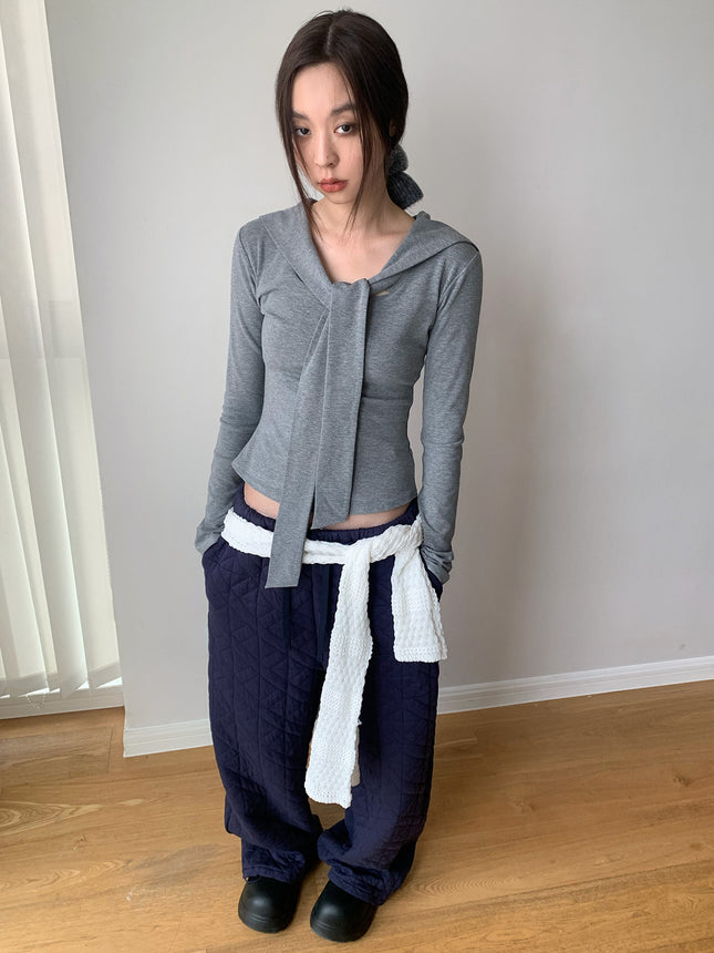 Dorothy Winter New Warm and Sunny Rhombic Cold-proof Quilted Walking Pants All-match Loose Thickened Casual Pants