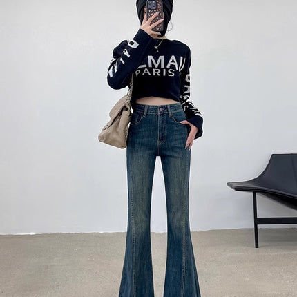 American Retro High Street Jeans for Women 2025 Summer New Loose Drape Straight Wide-Leg Floor-Length Pants