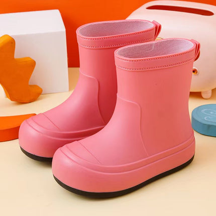 Cute Korean-style Cartoon Rain Boots Women's Velvet Cotton Non-slip Waterproof Shoes Student Warm Rain Boots Short Tube Outdoor Water Boots