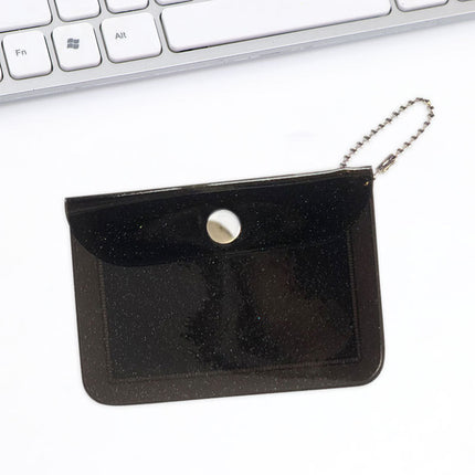 Mini Coin Purse Cute Key Bag Card Bag Cartoon Glitter Earphone Storage Small Bag Female Student PVC Wallet