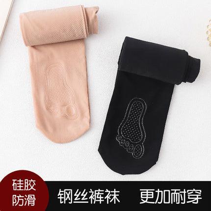 Silicone Bottom Steel Wire Pants Spring Summer and Autumn Steel Silk Stockings Women's Pantyhose Free Leggings Skinny Socks Light Leg Artifact