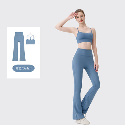 [in Stock] Ld Speaker Y-Shaped Vest Set Long Sleeve Women's Slim Fit Jacket Stretchy Sports Yoga Wear