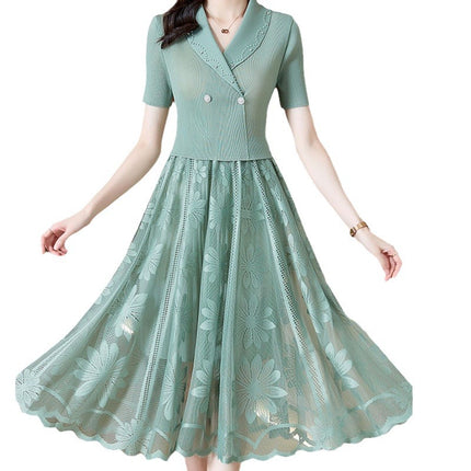 dress high-end temperament socialite goddess fan high sense 2025 new summer new mother noble rich wife