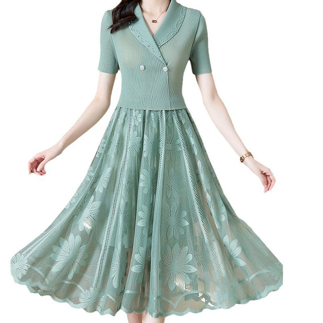 dress high-end temperament socialite goddess fan high sense 2025 new summer new mother noble rich wife