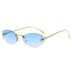 Gold frame gradually blue piece