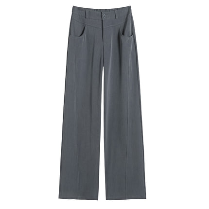 25 New Summer Slim-Fit Blazer Wide-Leg Pants High-Waisted Drape Loose Straight Casual Pants Slimming Versatile Petite