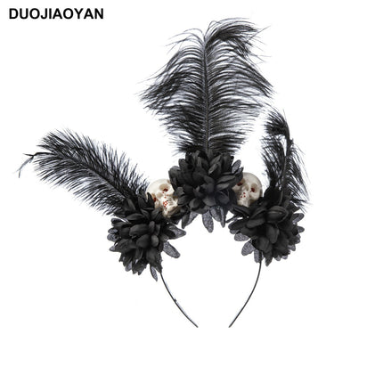 Spider Flower Party Halloween New Flower Headdress Hair Hoop Wholesale Makeup Personality European and American Cosplay