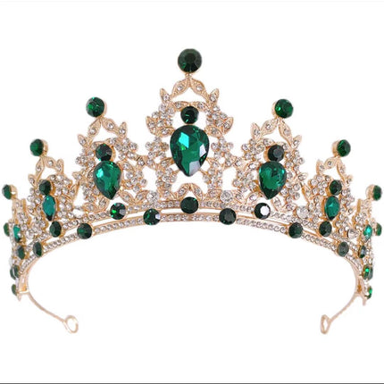 Korean Children's Crown Performance Headwear Alloy Rhinestone Hair Hoop Princess Style Hair Accessories Baking Jewelry