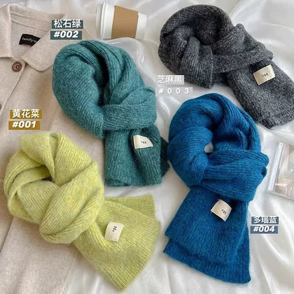 Clothing Matching Scarf Egg with Wool Yarn Scarf for Women Winter Knitted Warm Ins Student Neck Warmer for Men Cross-Border Label