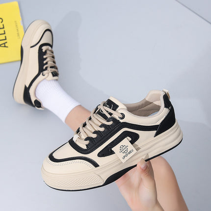 Ins Korean Style New White Sneakers for Women 2026 Spring Student Sports Running Casual Street Style Thick-Soled Shoes Yb6521