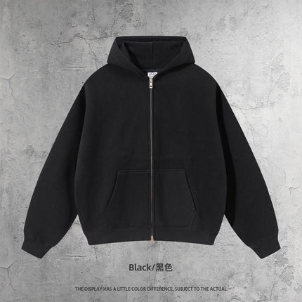 Kite Men's Clothing | Cross-Border European and American Loose Zipper Shirt Two-Piece Set for Men and Women 350g Fleece Hooded Sweatshirt and Pants Set