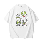 White (4 dish-eared dogs in front) / S (recommended to wear 37.5-50kg years old)