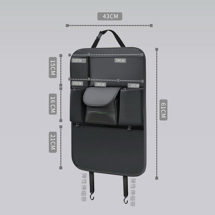 Car Seat Back Storage Bag Leather Tablet Holder Storage Box Dining Table Car Seat Back Hanging Bag