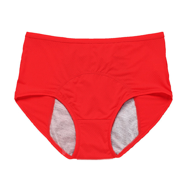 Physiological underwear women's menstrual period leak-proof big aunt pants period holiday safety physiological pants waist ice silk summer thin