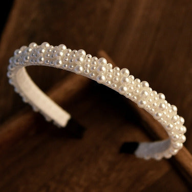 European and American Imitation Pearl Hair Band French Retro Hair Stamp Summer High-end Headband Women's New Super Fairy Hair Accessories