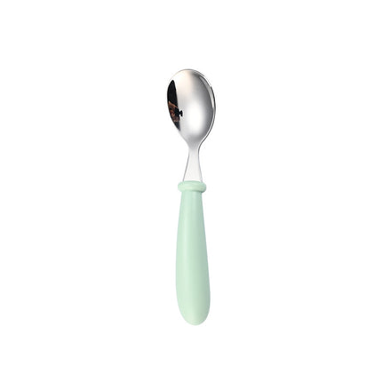 Children's 304 stainless steel fork spoon suit baby complementary food training eating spoon portable feeding tableware spoon
