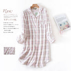 Q light pink—white plaid—velvet skirt / M