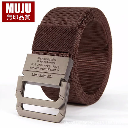 【Cross-Border Dropshipping】Casual Versatile Men's Leather Belt, Thickened Military Training Student Versatile Belt for Pants