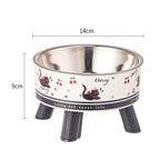 Printed black cat goblet bowl stainless steel / opp sealed bag