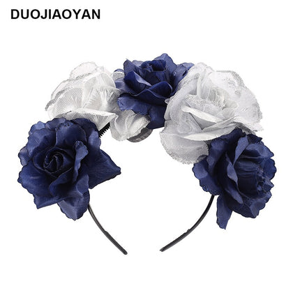 Spider Flower Party Halloween New Flower Headdress Hair Hoop Wholesale Makeup Personality European and American Cosplay