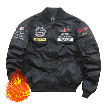 Heavy Embroidered Tough Guy Jacket Live Supply Cotton Thickened Air Force ma1 Bomber Jacket Men's Bomber Jacket