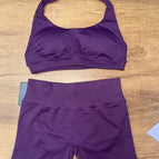 Grape purple bra and shorts set / Xs (european size is too large)