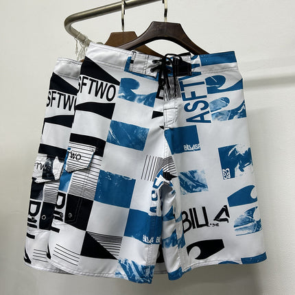 Men's Beach Shorts [Cross-Border Exclusive] 2025 Quick-Dry Casual Sports Surf Shorts Fitness Competition Shorts Men's Trendy