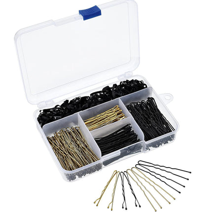 Cross-Border 300-Piece Set of Brown Hairpins, U-Shaped Clips, and Metal Hairpin Set in a Box, Best-Selling on Amazon