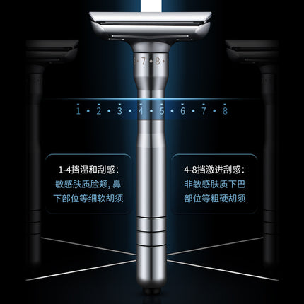 Chaoke 8-speed sharpness manual razor old-fashioned razor men's double-sided stainless steel blade beard knife