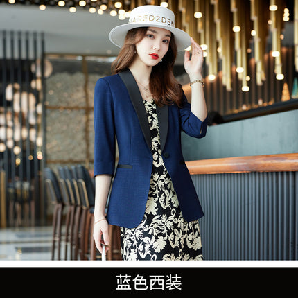 Cross-border Yellow Suit Dress Women's Spring and Summer Korean Fashion Business Wear Small Suit Women's dress suit