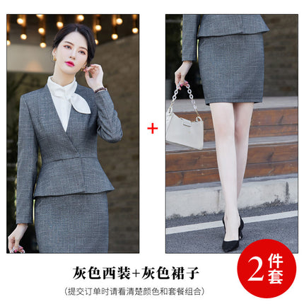 Jewelry store overalls women's high-end spring, autumn and winter slim temperament beauty salon front desk reception manager Professional Suit