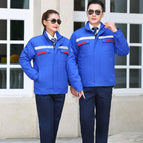 Bright blue cotton jacket / 165/M