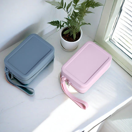 Manufacturer's Silicone Storage Bag, Large Capacity, Portable, Carry-On Cosmetic Storage Bag, Earphone Silicone Coin Purse, Customized