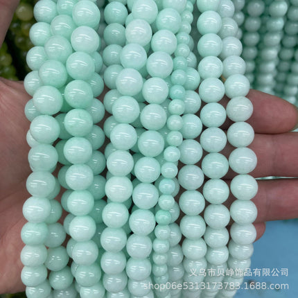 Wholesale high quality chalcedony aquamarine jasper aquatic grass jade loose beads semi-finished jewelry accessories DIY bracelet with beads