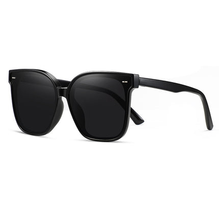 New Korean Style Large Frame TR90 Polarized Sunglasses Women's Fashion Sunglasses Men's and Women's Face Slimming Sunglasses