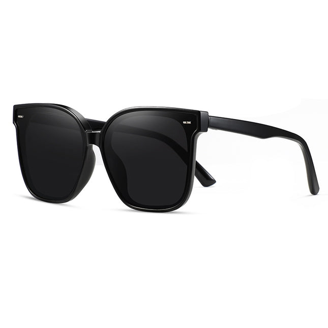 New Korean Style Large Frame TR90 Polarized Sunglasses Women's Fashion Sunglasses Men's and Women's Face Slimming Sunglasses