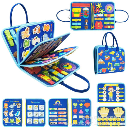 Cross-border Felt Learning Board Busy Board New Hot Selling Children Early Education Intelligence Development Felt Busy Board