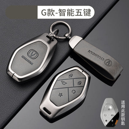 Suitable for Changan Car Key Case cs35plus Protective Shell uni-k Bag CS55 Hanging Buckle CS75FL Metal TV