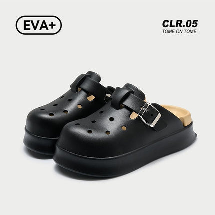 Thick-Soled Super Popular Closed-Toe Slippers for Women, 2026 Summer New Model, Beautiful Soft-Soled Non-Slip Eva Clogs for Outdoor Wear