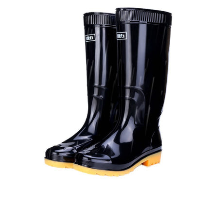Shanghai's Classic Brand Huili Men's Rain Boots, High-Top Labor Protection Rubber Shoes, Non-Slip Rain Boots, Outdoor Garden Sanitation Waterproof Shoes