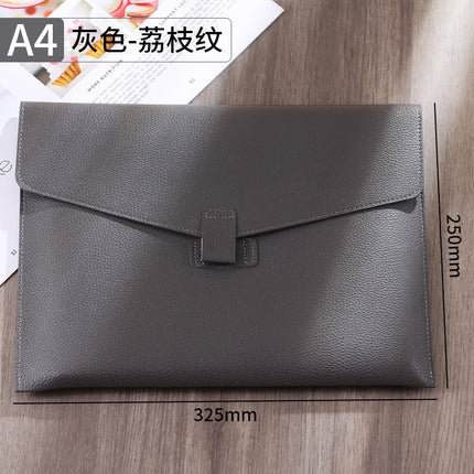 Cross-Border A4 Pebbled Leather Document Bag Business Office Large-Capacity Stationery Bag Contract Information Storage File Bag