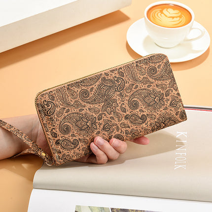 2024 New Arrival Cross Mirror PU Softwood Wallet Long Zipper Wallet Mobile Phone Bag Single Pull Medium Zipper Wallet