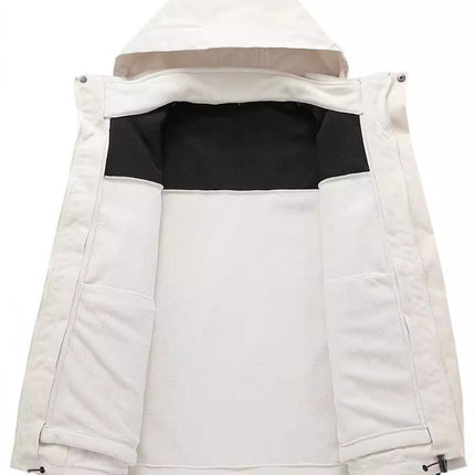 Men's and Women's Jacket Autumn and Winter Thickened Three-in-One Removable Waterproof Windproof Two-piece Set with Inner Pad