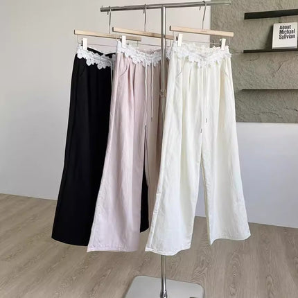 This Year's Popular Pants~ Lace Wide-Leg Pants for Women 2025 New Spring Straight Loose Yamamoto Pants