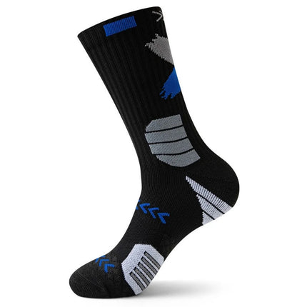 Professional Sports Socks Basketball Socks Men's Mid-Calf High-Top Towel Bottom Thickeneded Non-Slip Wear-Resistant Fitness Running Zhuji Socks