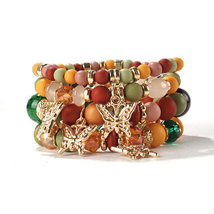 European and American Cross-Border Hot-Selling New Bohemian Bracelets Creative Tassel Multi-Layer Beaded Bracelets Fashion Jewelry