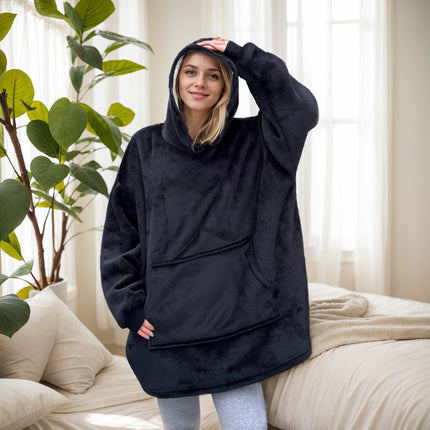Pullover Pajamas, Flannel Hooded, Warm Men's and Women's Lazy Pajamas, Cold-Proof Cotton Hoodies, Large Size Sweatshirts, Warm and Comfortable