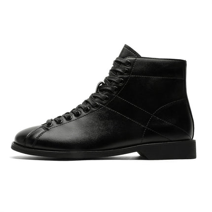 American Retro Boxing Boots Goodyear Short-Face Motorcycle Boots British Style Black Men's Work Boots 20251-J