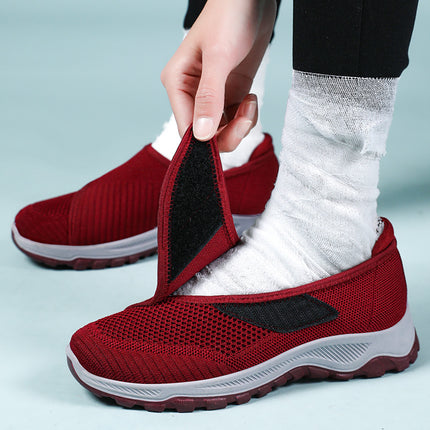 Walking Shoes for Women, Soft Soles, Comfortable and Not Tiring for Feet, Mother's Shoes, Mesh Breathable and Not Stuffy for Middle-Aged and Elderly Velcro Rehabilitation Shoes